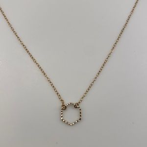 Gold Hexagon Necklace